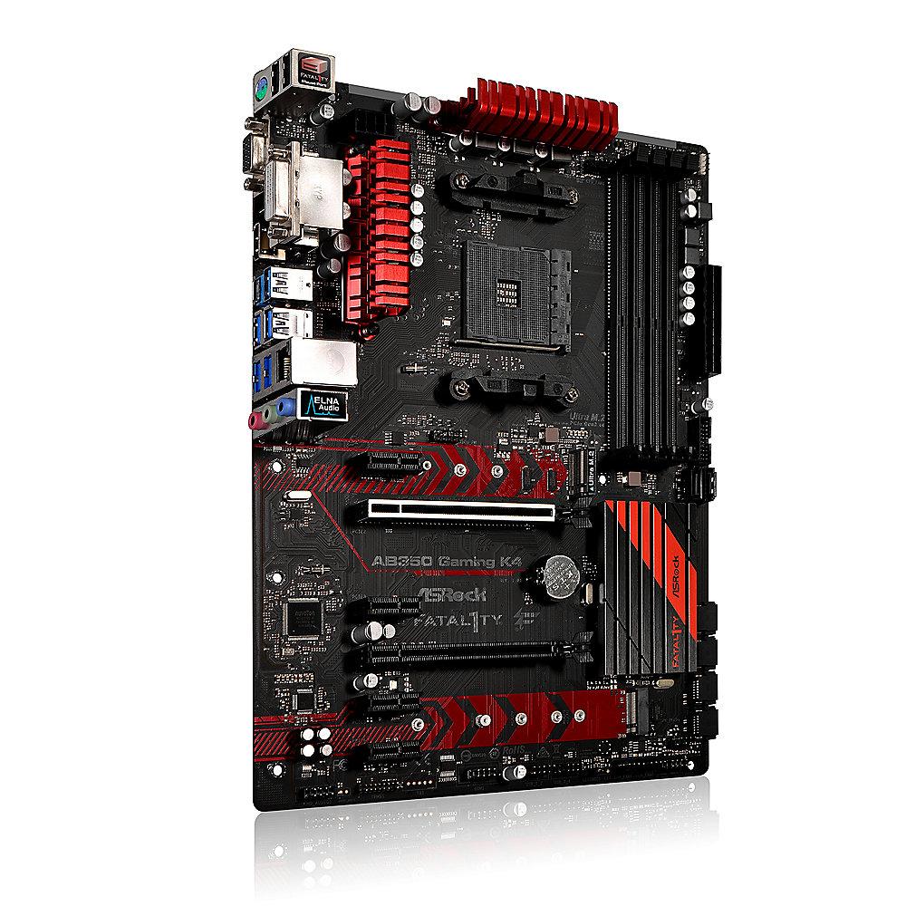 ASRock Fatal1ty AB350 Gaming K4 AM4 ATX Mainboard VGA/DVI/HDMI/M.2/USB3.0