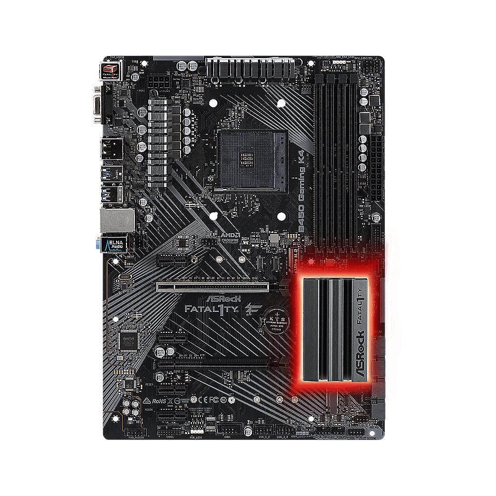 ASRock Fatal1ty B450 Gaming K4 AM4 ATX Mainboard M.2/DP/HDMI/VGA/USB3.1(Gen2)