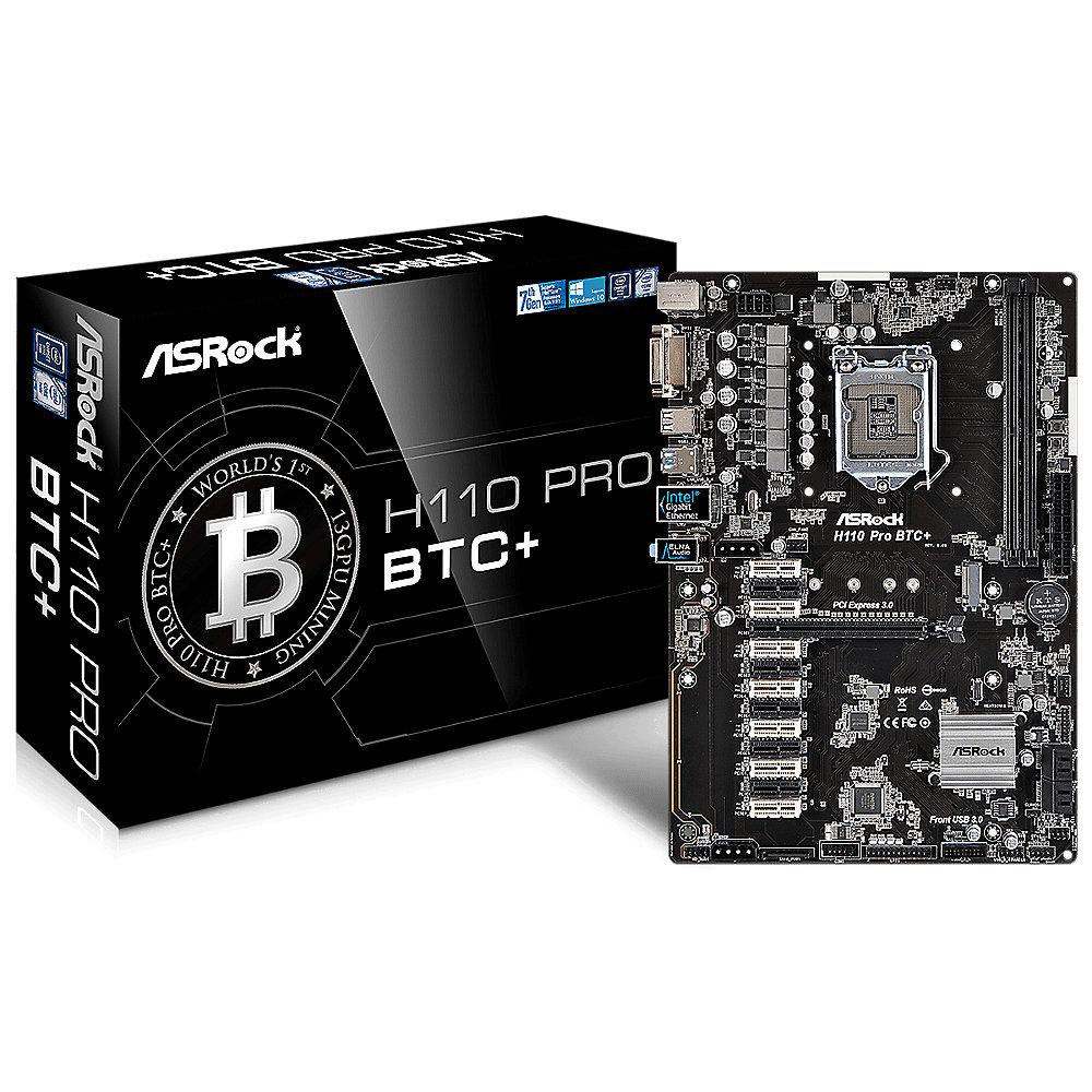 ASRock H110 Pro BTC   Bitcoin  ATX Mainboard Sockel 1151, ASRock, H110, Pro, BTC, , Bitcoin, ATX, Mainboard, Sockel, 1151