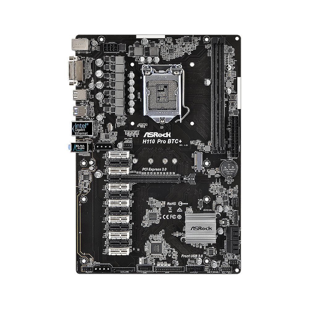 ASRock H110 Pro BTC   Bitcoin  ATX Mainboard Sockel 1151, ASRock, H110, Pro, BTC, , Bitcoin, ATX, Mainboard, Sockel, 1151