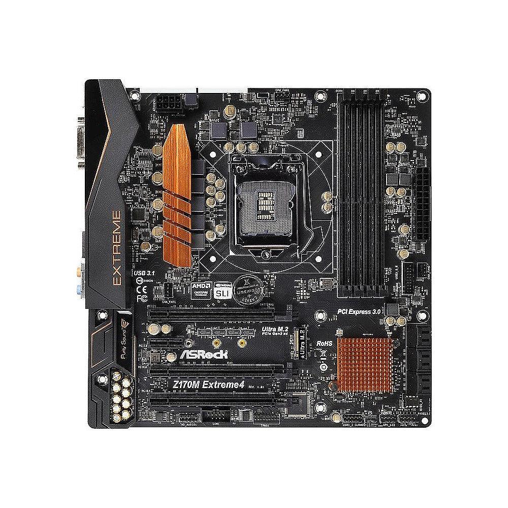 ASRock Z170M Extreme4 mATX Mainboard Sockel 1151, ASRock, Z170M, Extreme4, mATX, Mainboard, Sockel, 1151