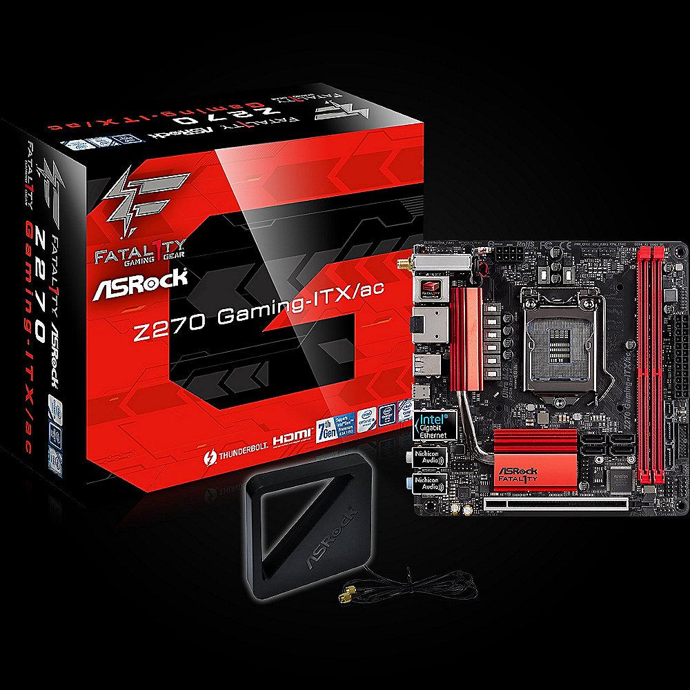 ASRock Z270 Gaming ITX/ac ITX Mainboard Sockel 1151 USB3.1(TB)/M.2/HDMI/DP/WiFi, ASRock, Z270, Gaming, ITX/ac, ITX, Mainboard, Sockel, 1151, USB3.1, TB, /M.2/HDMI/DP/WiFi