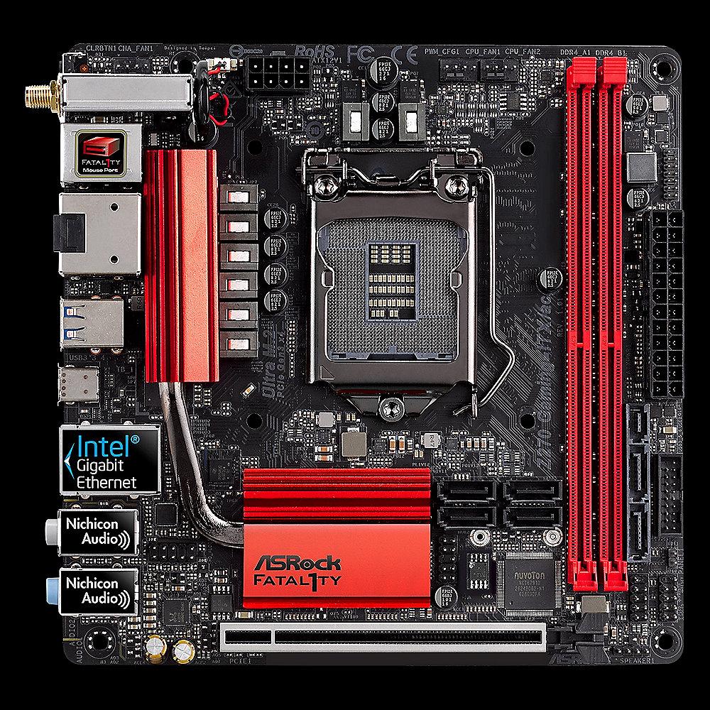 ASRock Z270 Gaming ITX/ac ITX Mainboard Sockel 1151 USB3.1(TB)/M.2/HDMI/DP/WiFi, ASRock, Z270, Gaming, ITX/ac, ITX, Mainboard, Sockel, 1151, USB3.1, TB, /M.2/HDMI/DP/WiFi