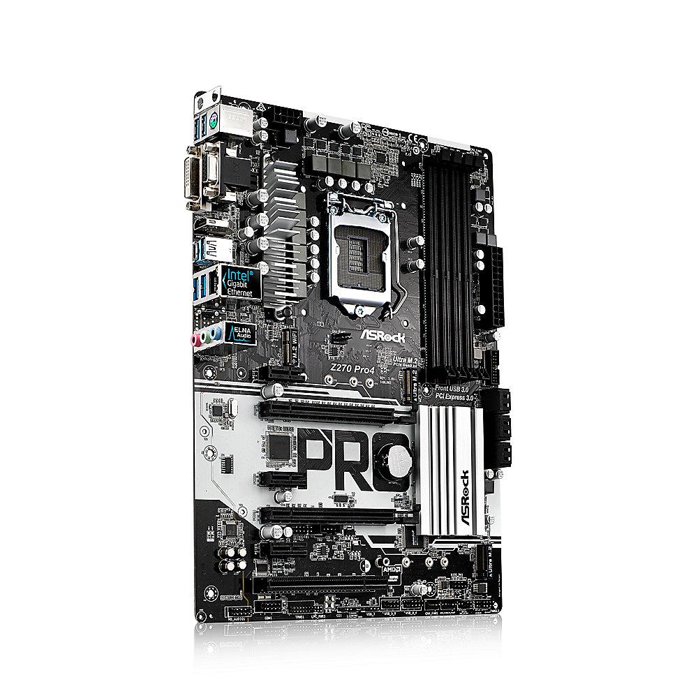 ASRock Z270 Pro4 ATX Mainboard Sockel 1151 USB3.0 (Typ C) M.2/HDMI/DVI/VGA, ASRock, Z270, Pro4, ATX, Mainboard, Sockel, 1151, USB3.0, Typ, C, M.2/HDMI/DVI/VGA