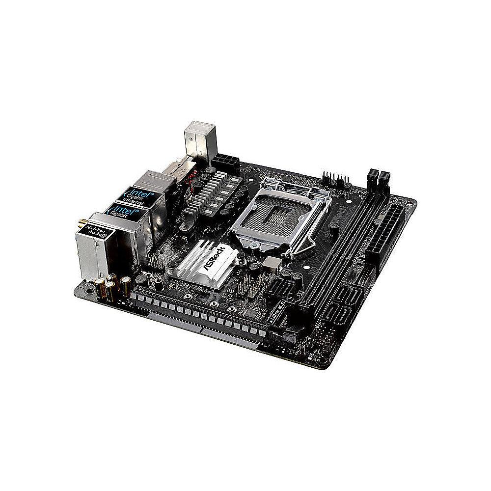 ASRock Z270M-ITX/ac mITX Mainboard Sockel 1151 USB3.0/M.2/2xHDMI/DVI/2xGb-LAN, ASRock, Z270M-ITX/ac, mITX, Mainboard, Sockel, 1151, USB3.0/M.2/2xHDMI/DVI/2xGb-LAN