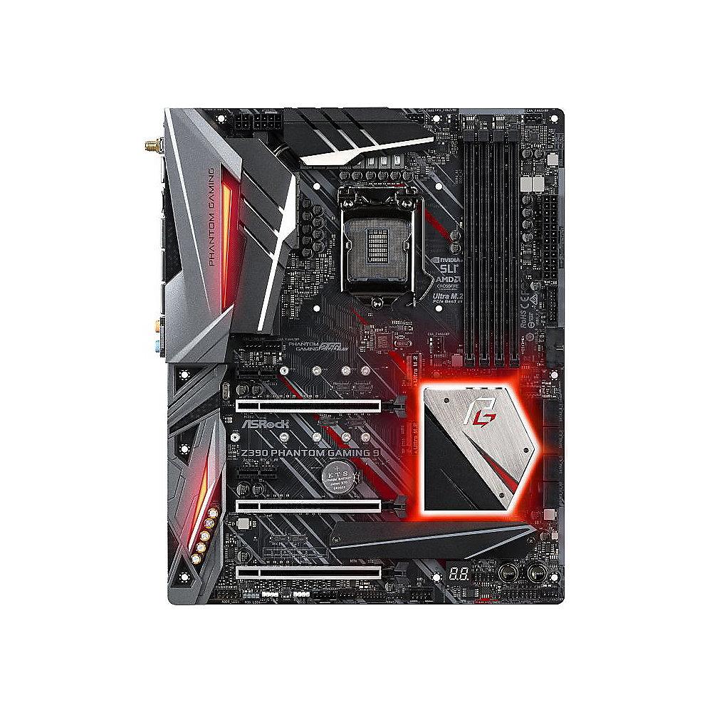 ASRock Z390 Phantom Gaming 9 ATX Mainboard Sockel 1151 2xM.2/2xGL/HDMI/DP/USB3.1, ASRock, Z390, Phantom, Gaming, 9, ATX, Mainboard, Sockel, 1151, 2xM.2/2xGL/HDMI/DP/USB3.1