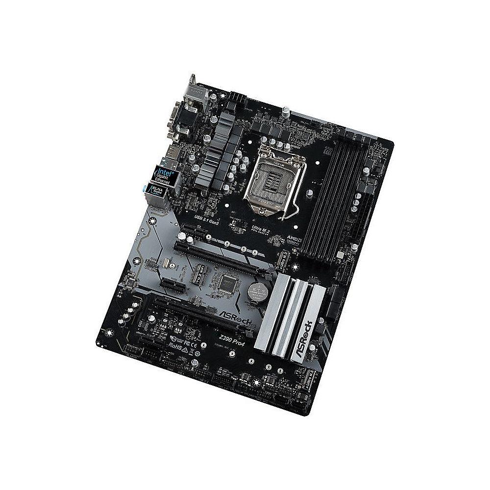 ASRock Z390 Pro4 ATX Mainboard Sockel 1151 2xM.2/DVI/HDMI/VGA/USB3.1(A C), ASRock, Z390, Pro4, ATX, Mainboard, Sockel, 1151, 2xM.2/DVI/HDMI/VGA/USB3.1, A, C,