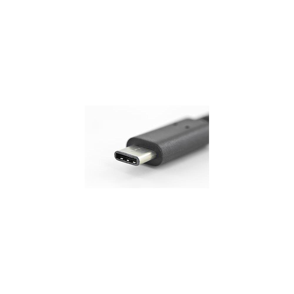 Assmann USB 2.0 Kabel 0,15m Typ-C zu micro-B St./Bu. schwarz