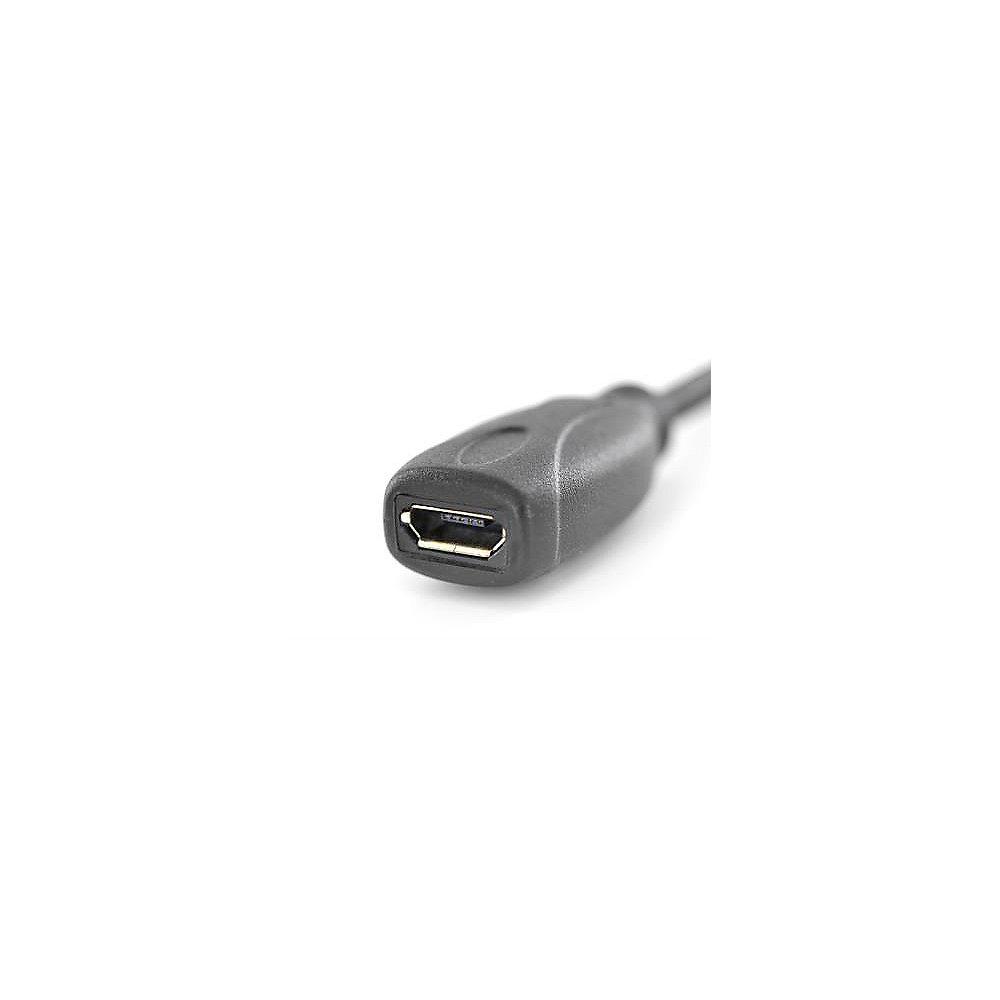 Assmann USB 2.0 Kabel 0,15m Typ-C zu micro-B St./Bu. schwarz