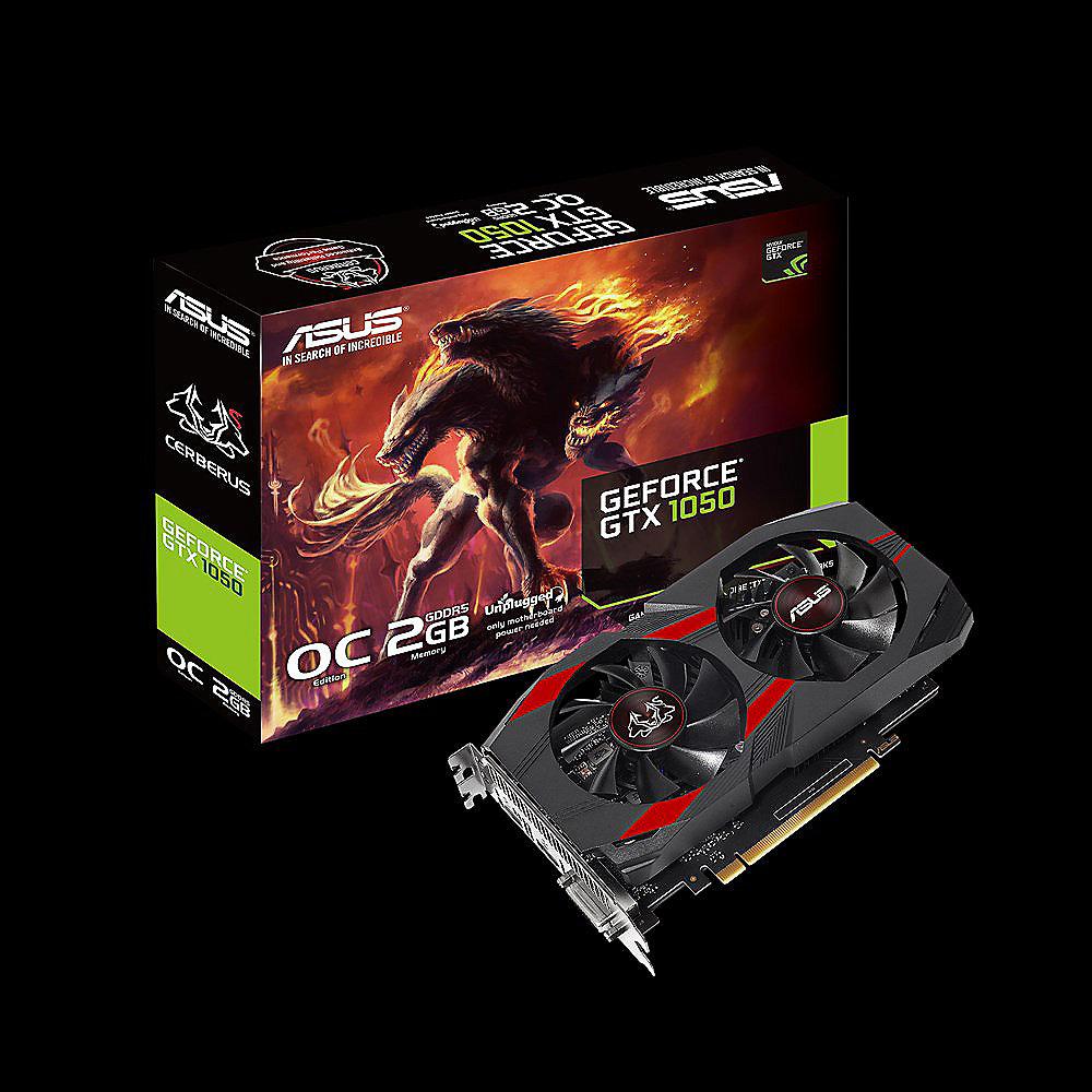 Asus Cerberus GeForce GTX 1050 OC 2GB GDDR5 DVI/HDMI/DP Grafikkarte