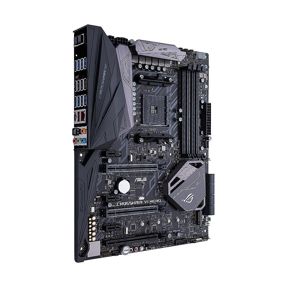 ASUS Crosshair VI HERO ROG X370 ATX Mainboard Sockel AM4 USB3.1(C)/SATA600/M.2