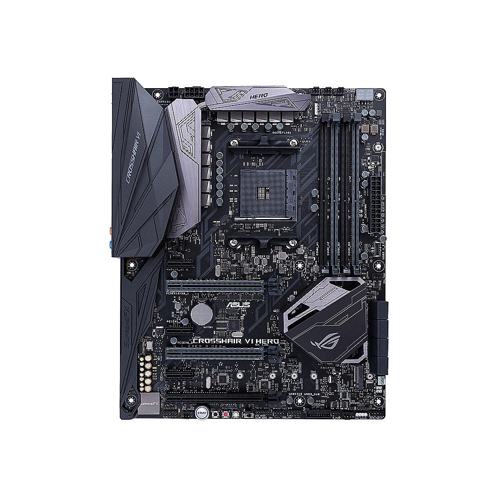 ASUS Crosshair VI HERO ROG X370 ATX Mainboard Sockel AM4 USB3.1(C)/SATA600/M.2