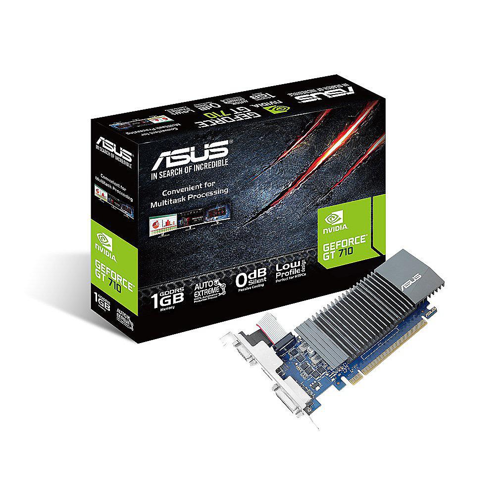 Asus GeForce GT 710-SL-1GD5-BRK 1GB PCIe VGA/DVI/HDMI passiv low profile