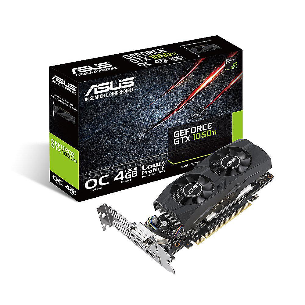 Asus GeForce GTX 1050Ti OC 4GB LP GDDR5 DVI/HDMI/DP Grafikkarte Low profile