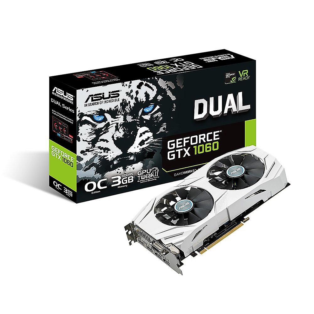 Asus GeForce GTX 1060 OC Dual 3GB GDDR5 Grafikkarte 2xDP/2xHDMI/DVI