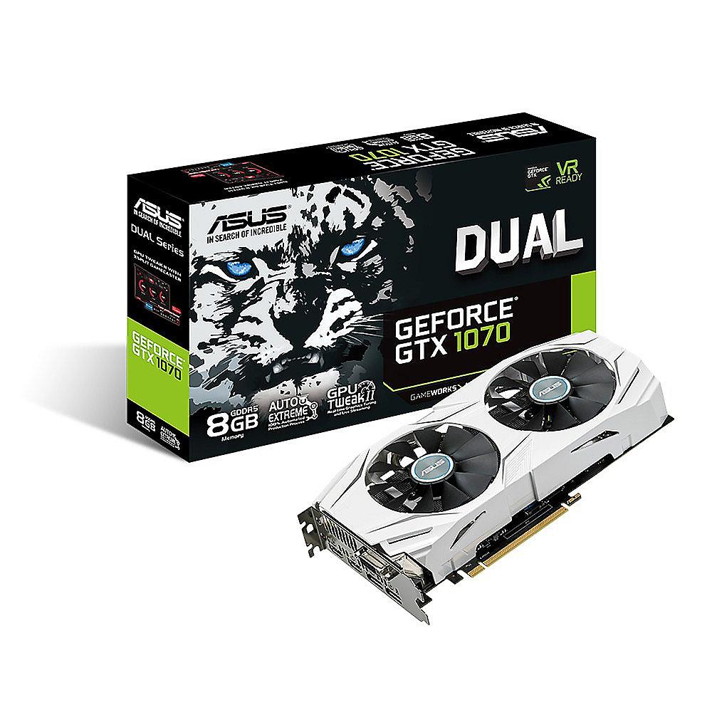 Asus GeForce GTX 1070 Dual 8GB GDDR5 Grafikkarte 2xDP/2xHDMI/DVI