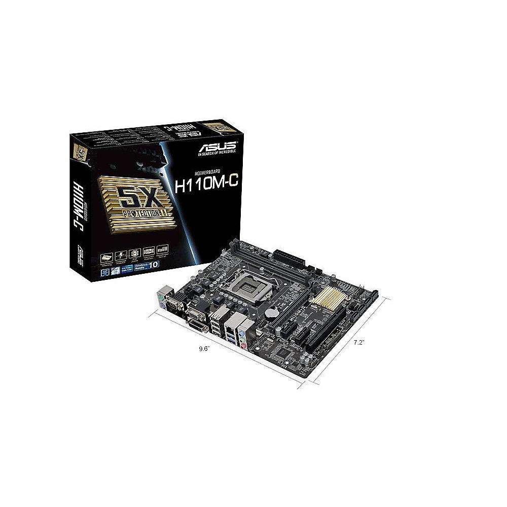 ASUS H110M-C mATX Mainboard 1151 DVI/VGA USB3.1