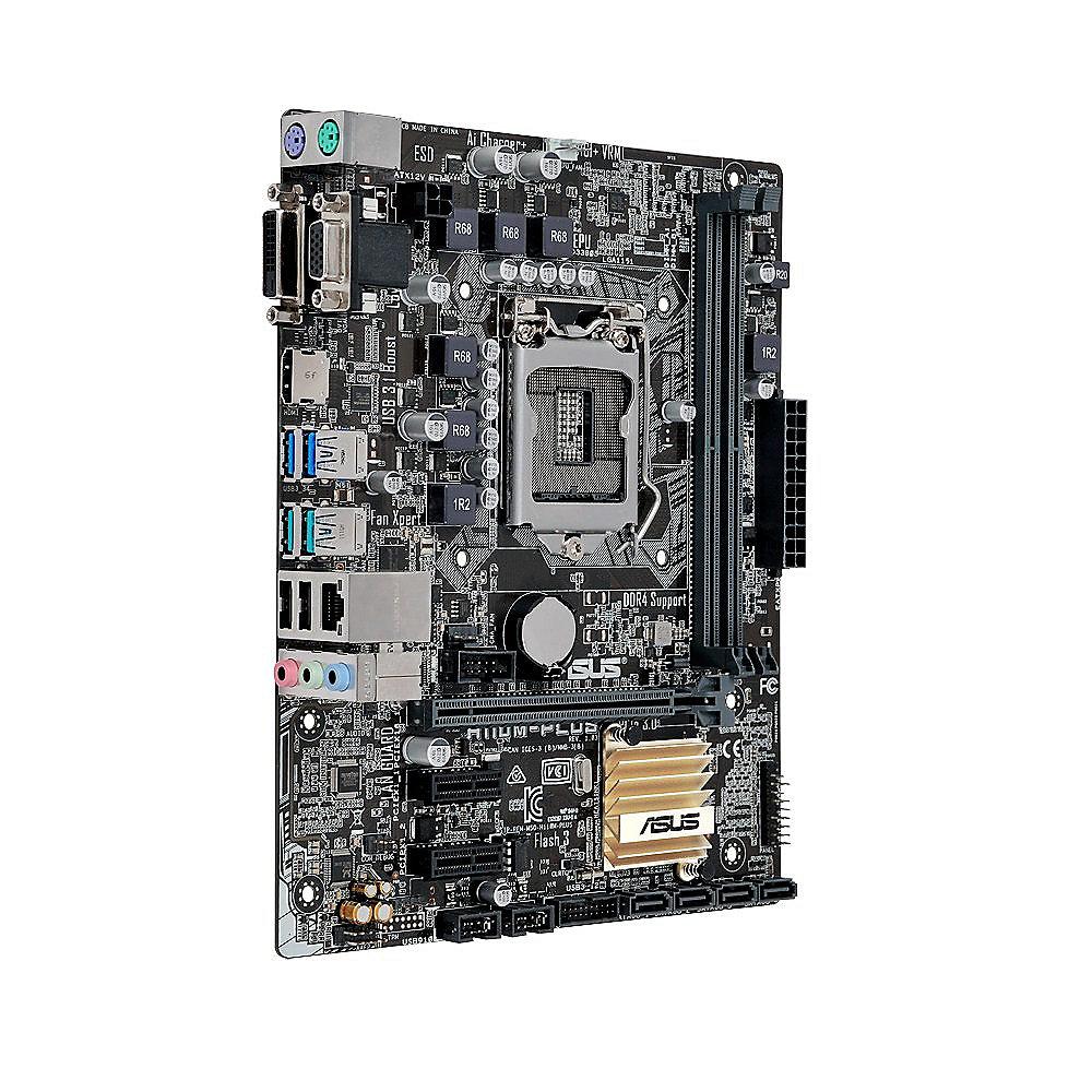 ASUS H110M-PLUS USB3.1/GL/SATA600/DVI/VGA/HDMI mATX Mainboard Sockel 1151, ASUS, H110M-PLUS, USB3.1/GL/SATA600/DVI/VGA/HDMI, mATX, Mainboard, Sockel, 1151