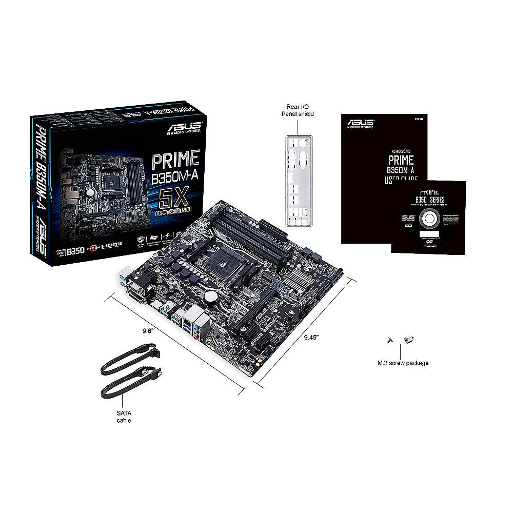 ASUS PRIME B350M-A mATX Mainboard Sockel AM4 USB3.1(C)/SATA600/M.2