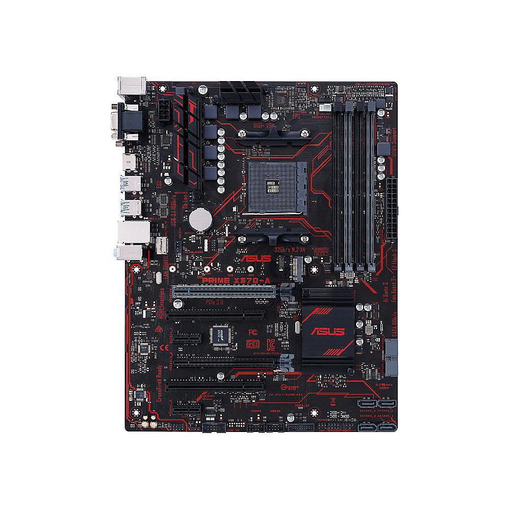 ASUS PRIME X370-A ATX Mainboard Sockel AM4 USB3.1(C)/SATA600/M.2, ASUS, PRIME, X370-A, ATX, Mainboard, Sockel, AM4, USB3.1, C, /SATA600/M.2