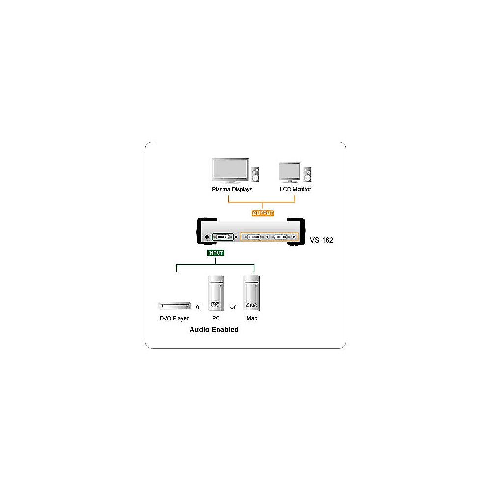 ATEN VS162 2fach DVI Monitor-Verteiler mit Audio