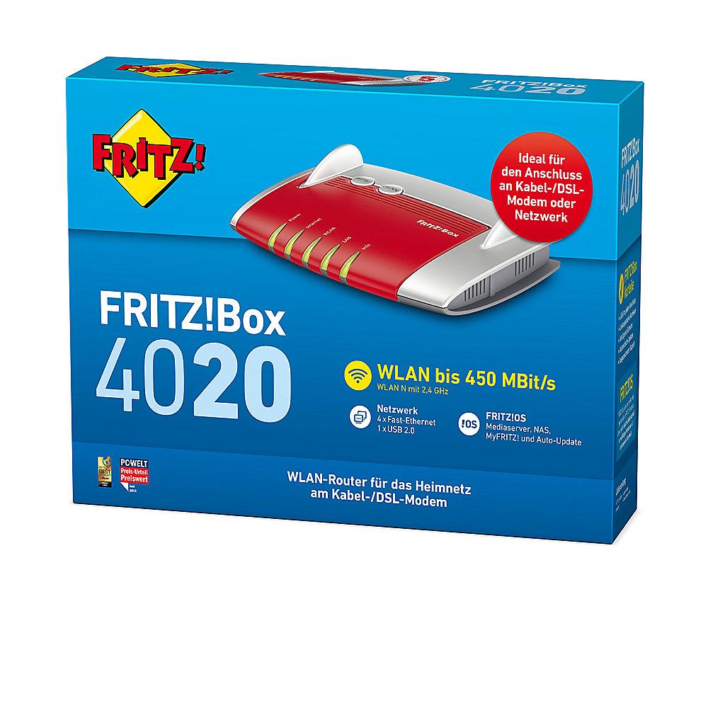 AVM FRITZ!Box 4020 450MBit WLAN-n Router, AVM, FRITZ!Box, 4020, 450MBit, WLAN-n, Router