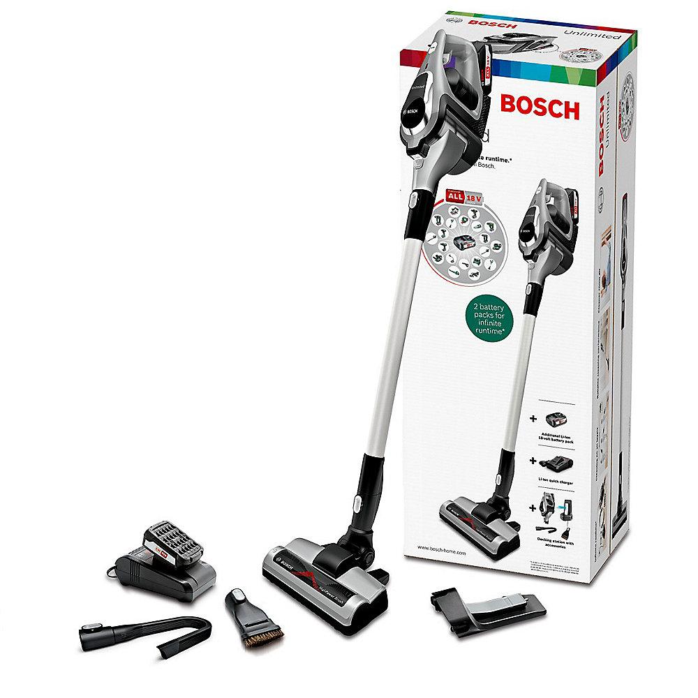 Bosch BCS1ULTD Unlimited Akku-Staubsauger 18V silber   Wechselakku & Ladegerät