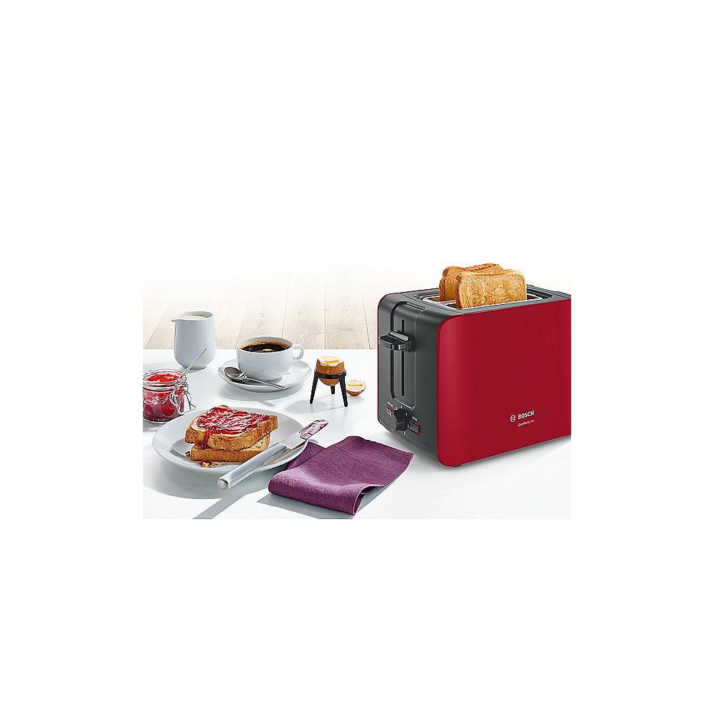 Bosch TAT6A114 ComfortLine Kompakt-Toaster rot