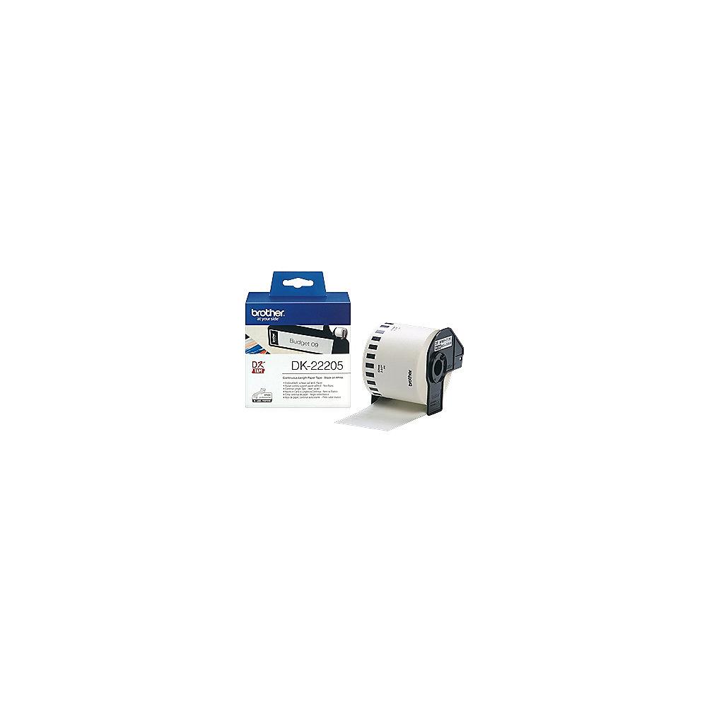Brother DK-22205 Endlos-Etikett - weiss, 62 mm