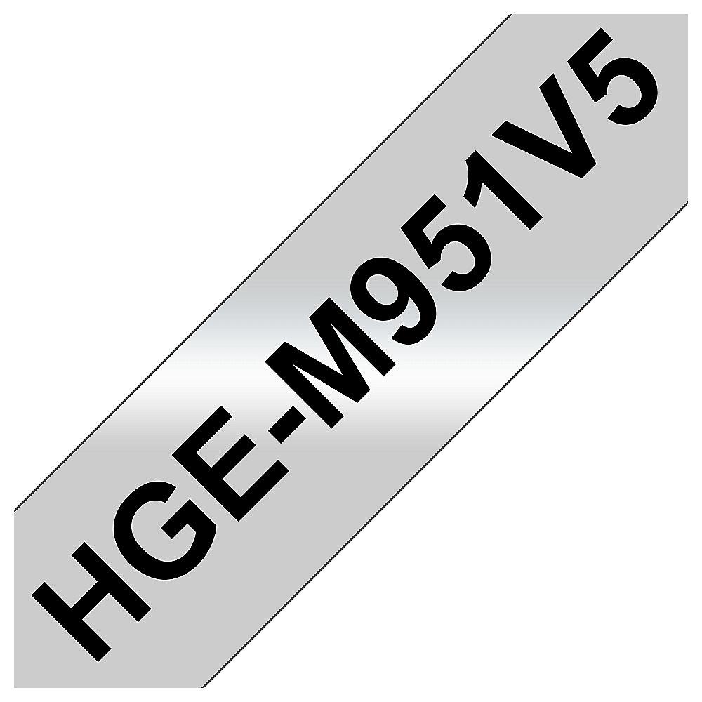 Brother HGe-M951V5 Schriftband-Multipack 5x High-Grade 24mm x 8m, Brother, HGe-M951V5, Schriftband-Multipack, 5x, High-Grade, 24mm, x, 8m