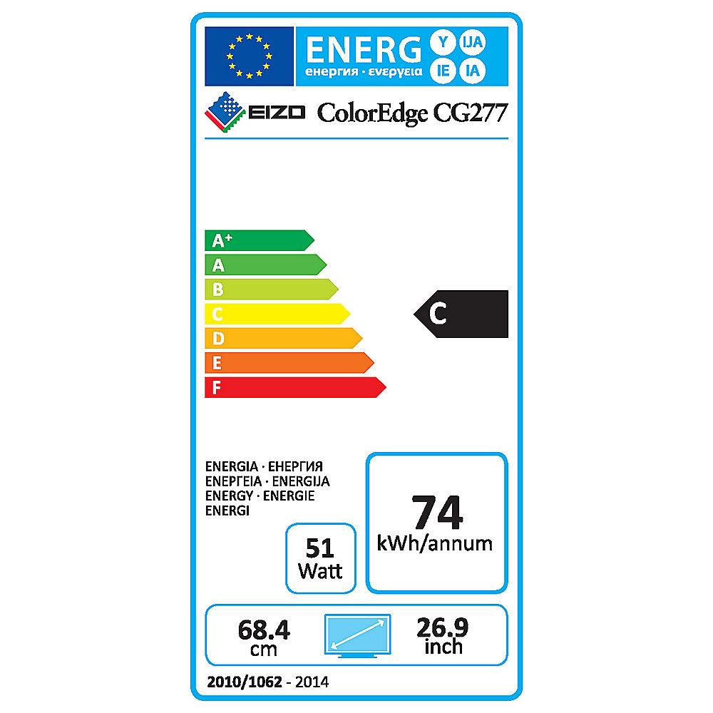Burda: EIZO ColorEdge CG277-BK 68cm/27" schwarz 16:9 DVI/HDMI/DP 6ms 10bit Höhen