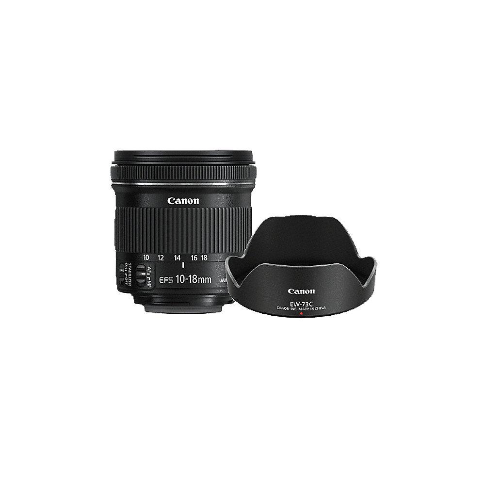 Canon EF-S 10-18mm 1:4.5-5.6 IS STM   Gegenlichtblende   Putztuch, Canon, EF-S, 10-18mm, 1:4.5-5.6, IS, STM, , Gegenlichtblende, , Putztuch