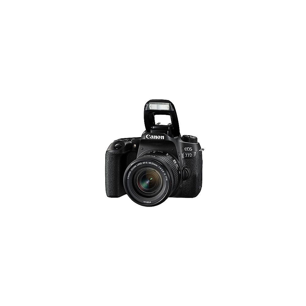 Canon EOS 77D Doppel-Zoom-Kit 18-55mm IS STM   75-300mm F/4.0-5.6 III USM