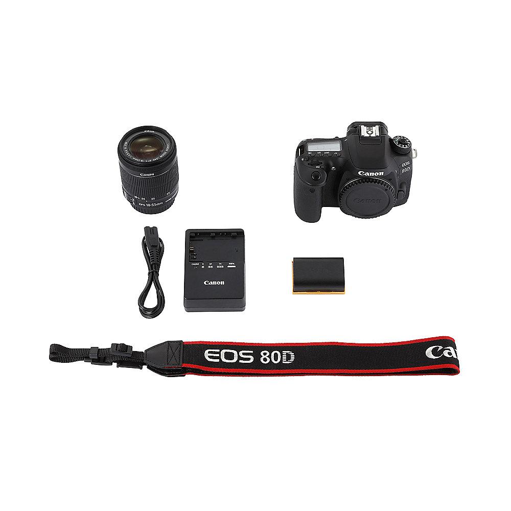 Canon EOS 80D Kit 18-55mm IS STM Spiegelreflexkamera, Canon, EOS, 80D, Kit, 18-55mm, IS, STM, Spiegelreflexkamera