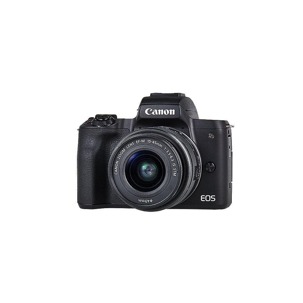 Canon EOS M50 Gehäuse Systemkamera schwarz   EF-M 15-45 S