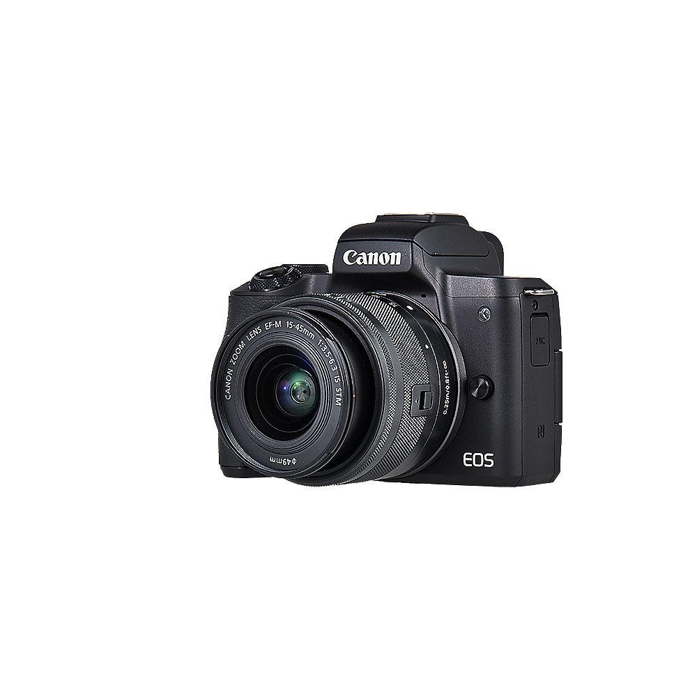 Canon EOS M50 Gehäuse Systemkamera schwarz   EF-M 15-45 S