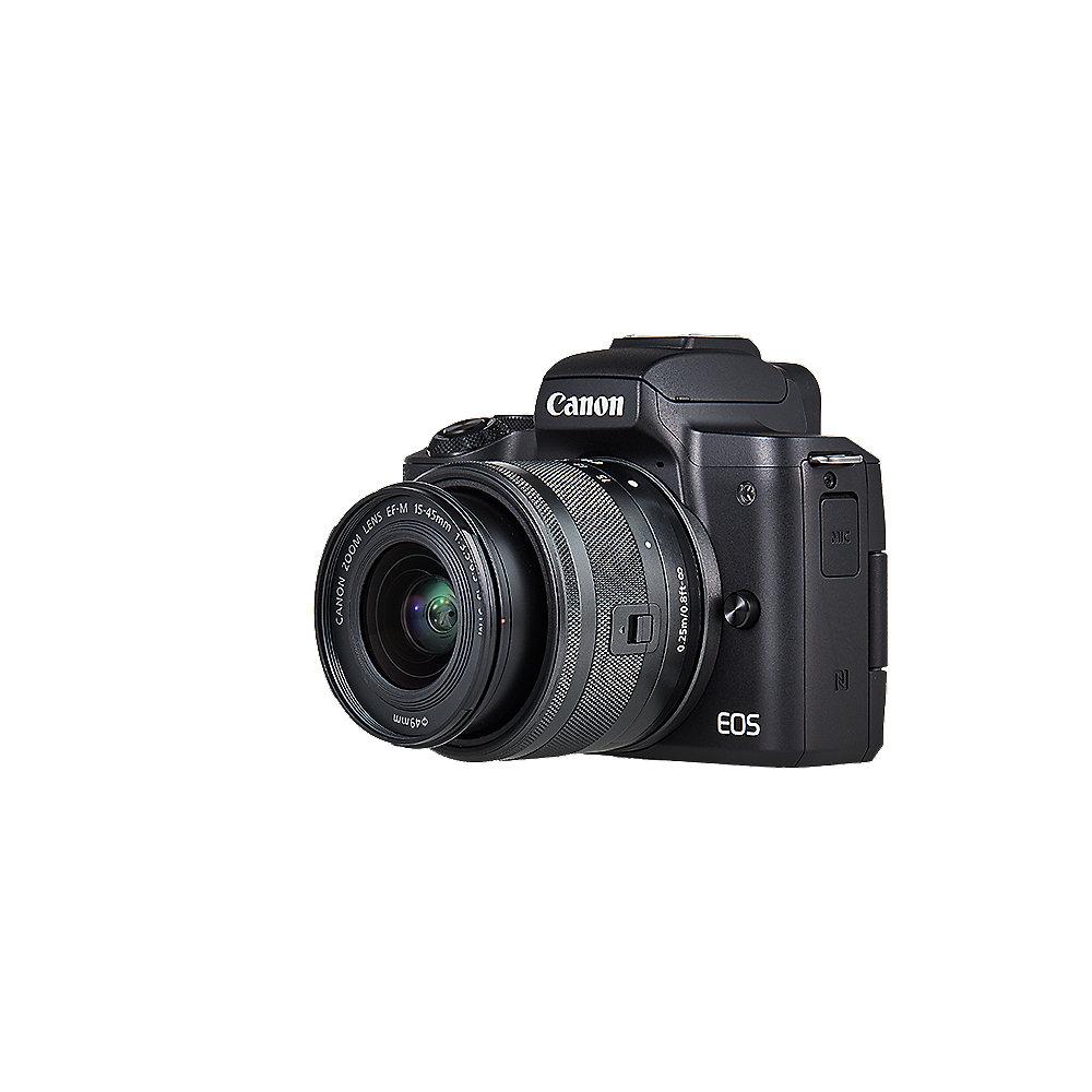 Canon EOS M50 Gehäuse Systemkamera schwarz   EF-M 15-45 S, Canon, EOS, M50, Gehäuse, Systemkamera, schwarz, , EF-M, 15-45, S