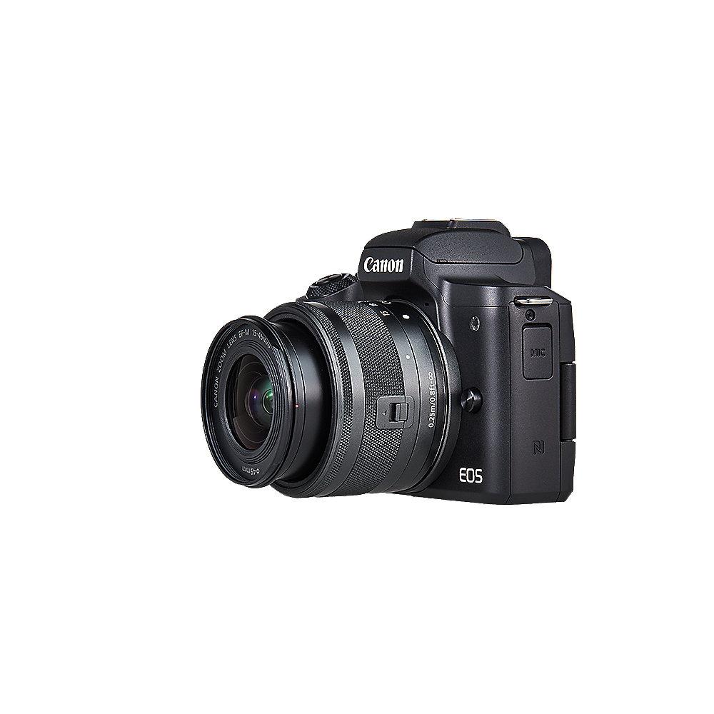 Canon EOS M50 Gehäuse Systemkamera schwarz   EF-M 15-45 S