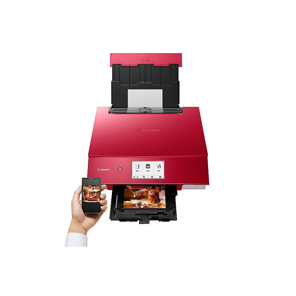Canon PIXMA TS8252 Rot Multifunktionsdrucker Scanner Kopierer WLAN