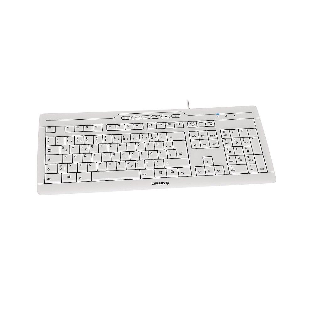 Cherry Stream 3.0 Tastatur USB DIN 2137-T2 weiß-grau, Cherry, Stream, 3.0, Tastatur, USB, DIN, 2137-T2, weiß-grau