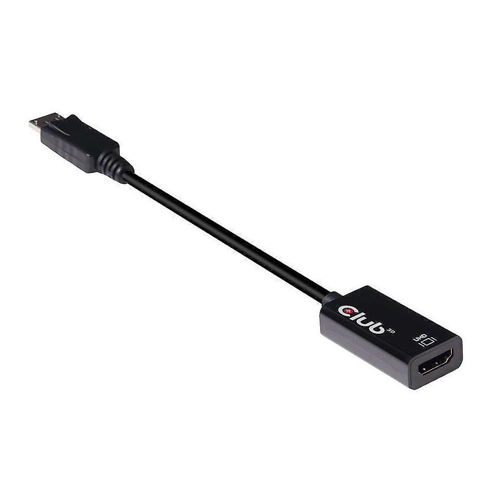 Club 3D DisplayPort 1.4 Adapter DP zu HDMI 2.0a HDR aktiv St./Bu. schwarz