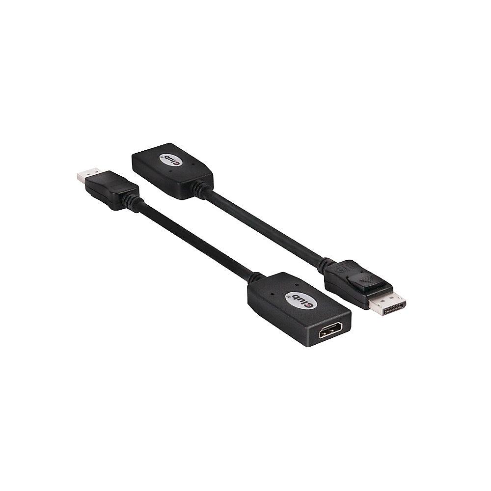 Club 3D Displayport Adapterkabel 0,18m DP zu HDMI passiv schwarz CAC-1001