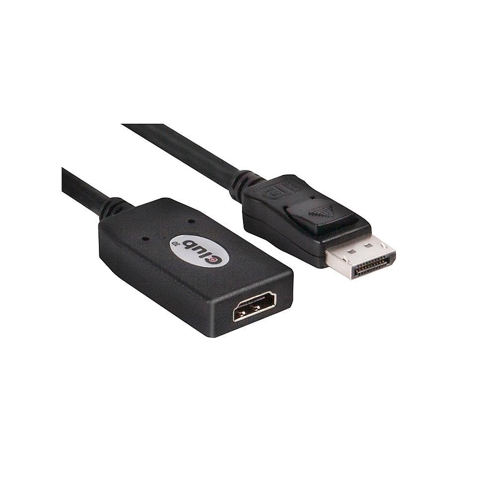 Club 3D Displayport Adapterkabel 0,18m DP zu HDMI passiv schwarz CAC-1001