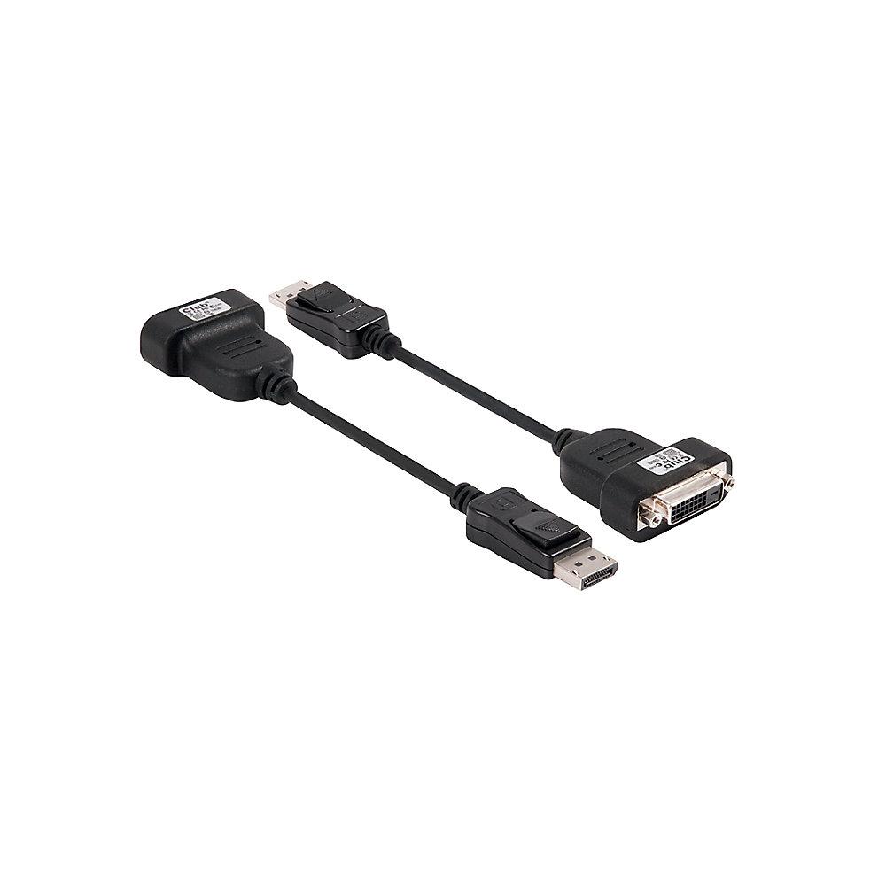 Club 3D DisplayPort Adapterkabel DP zu DVI-Single aktiv St./Bu. schwarz CAC-1052