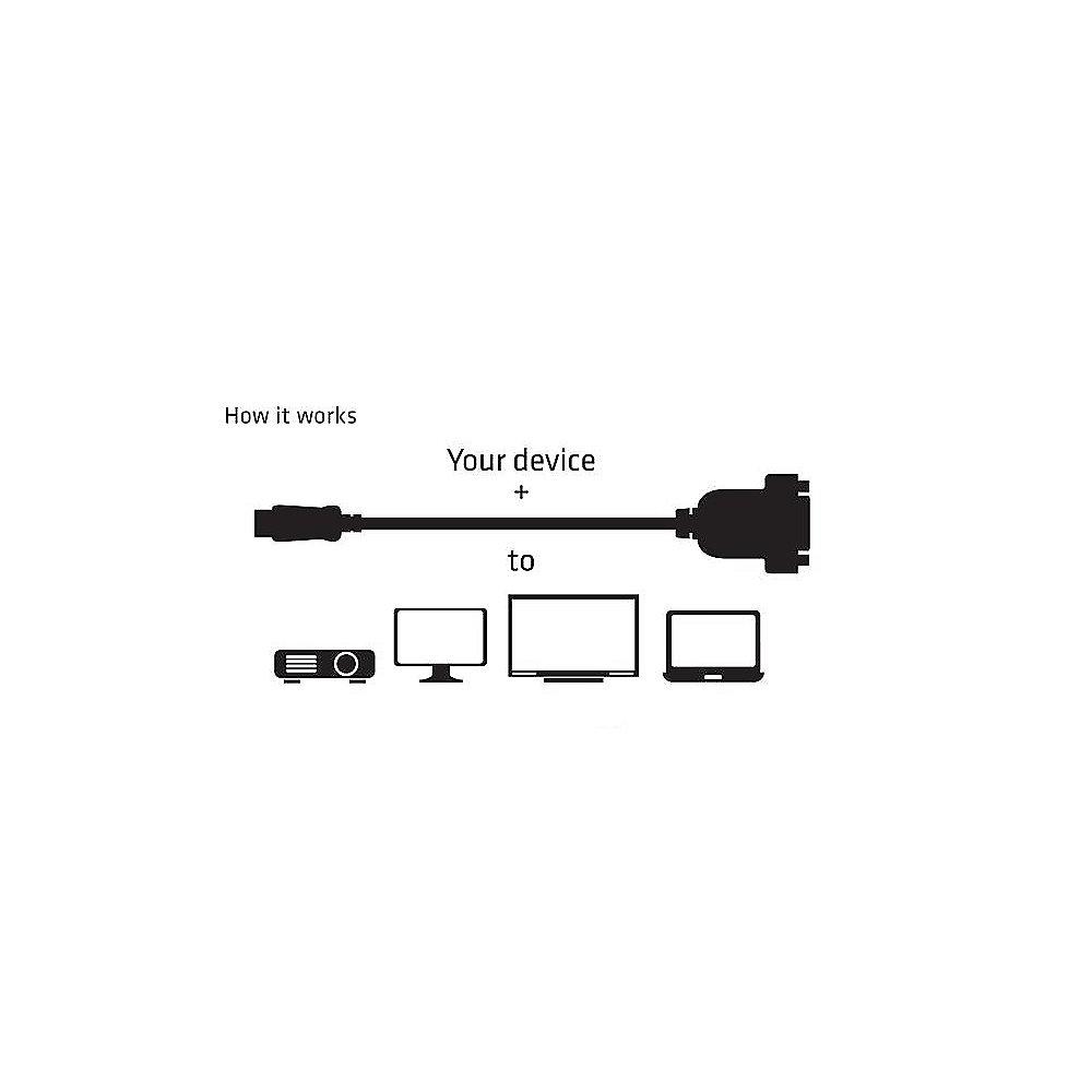 Club 3D DisplayPort Adapterkabel DP zu DVI-Single aktiv St./Bu. schwarz CAC-1052