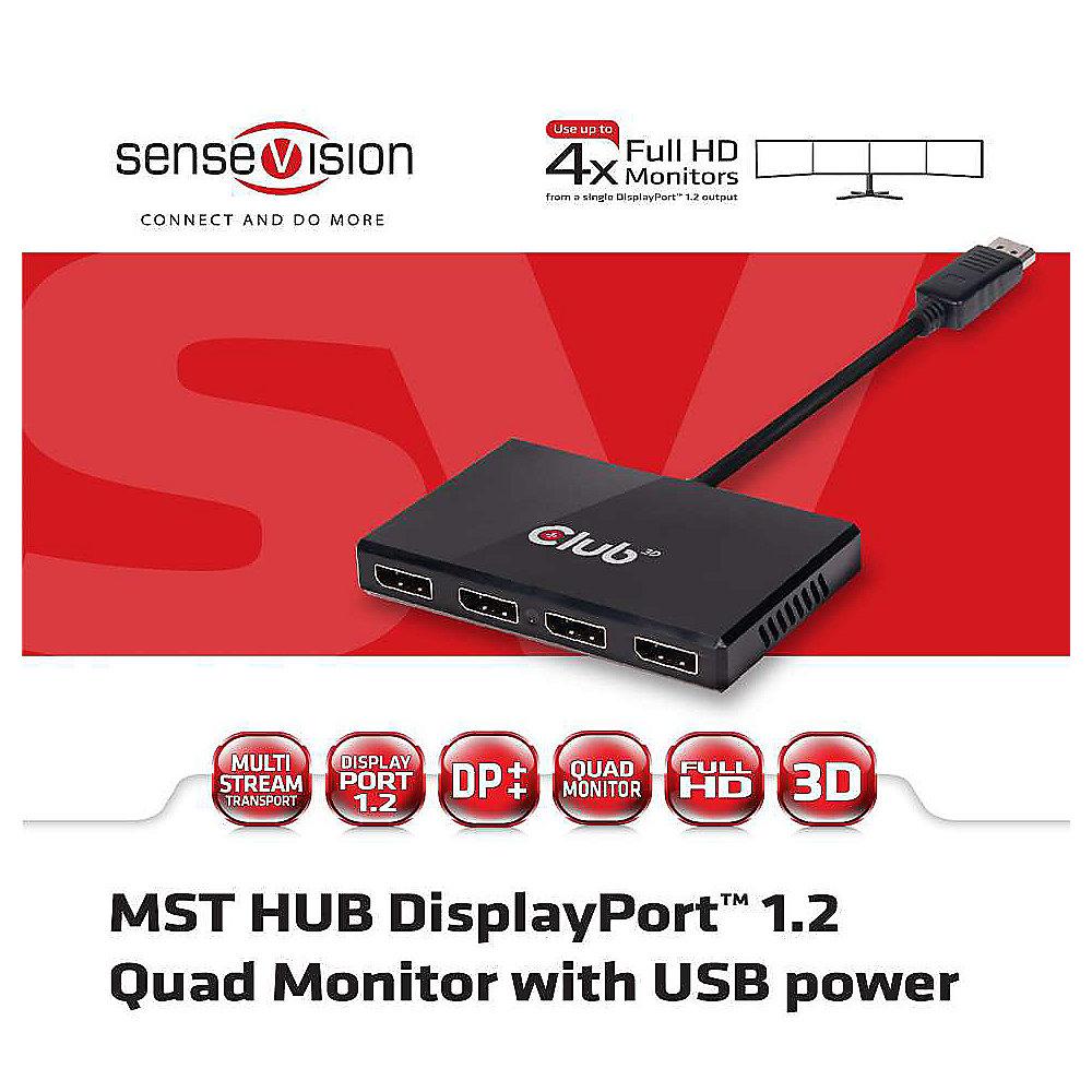 Club 3D MST Hub DisplayPort 1-4 USB powered CSV-6400, Club, 3D, MST, Hub, DisplayPort, 1-4, USB, powered, CSV-6400