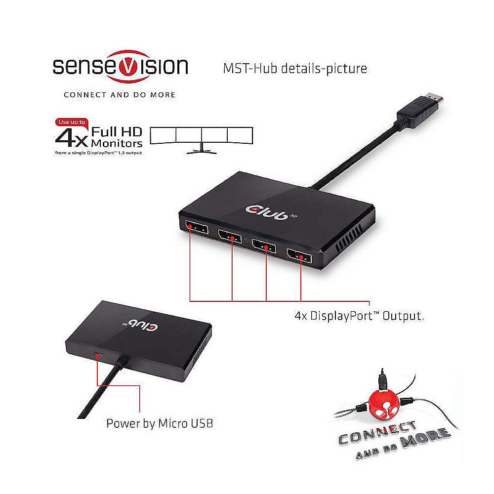 Club 3D MST Hub DisplayPort 1-4 USB powered CSV-6400, Club, 3D, MST, Hub, DisplayPort, 1-4, USB, powered, CSV-6400