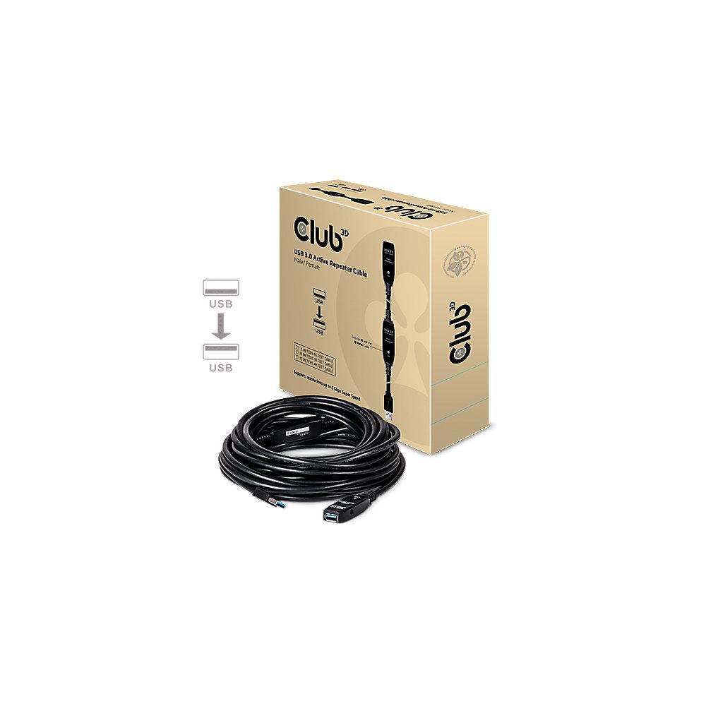 Club 3D USB 3.0 Kabel 15m aktiv Repeater St./Bu. schwarz CAC-1403