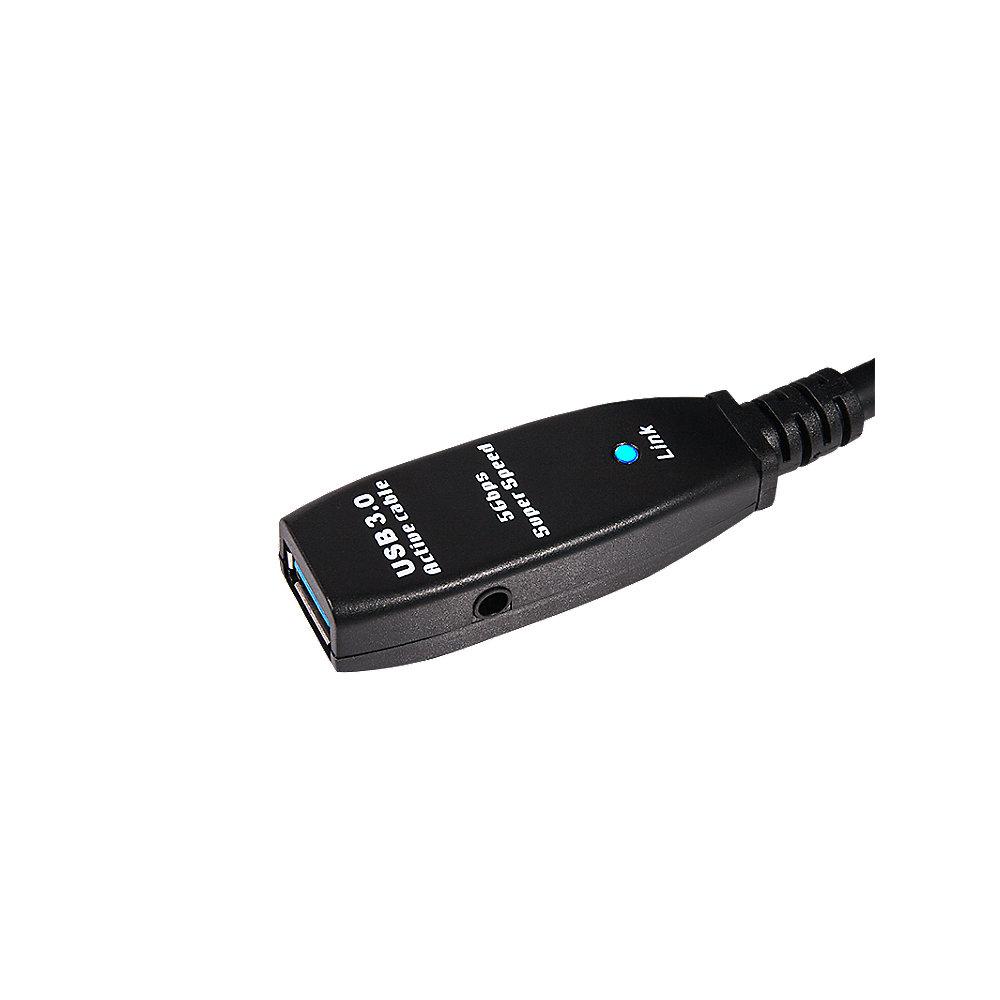 Club 3D USB 3.0 Kabel 15m aktiv Repeater St./Bu. schwarz CAC-1403