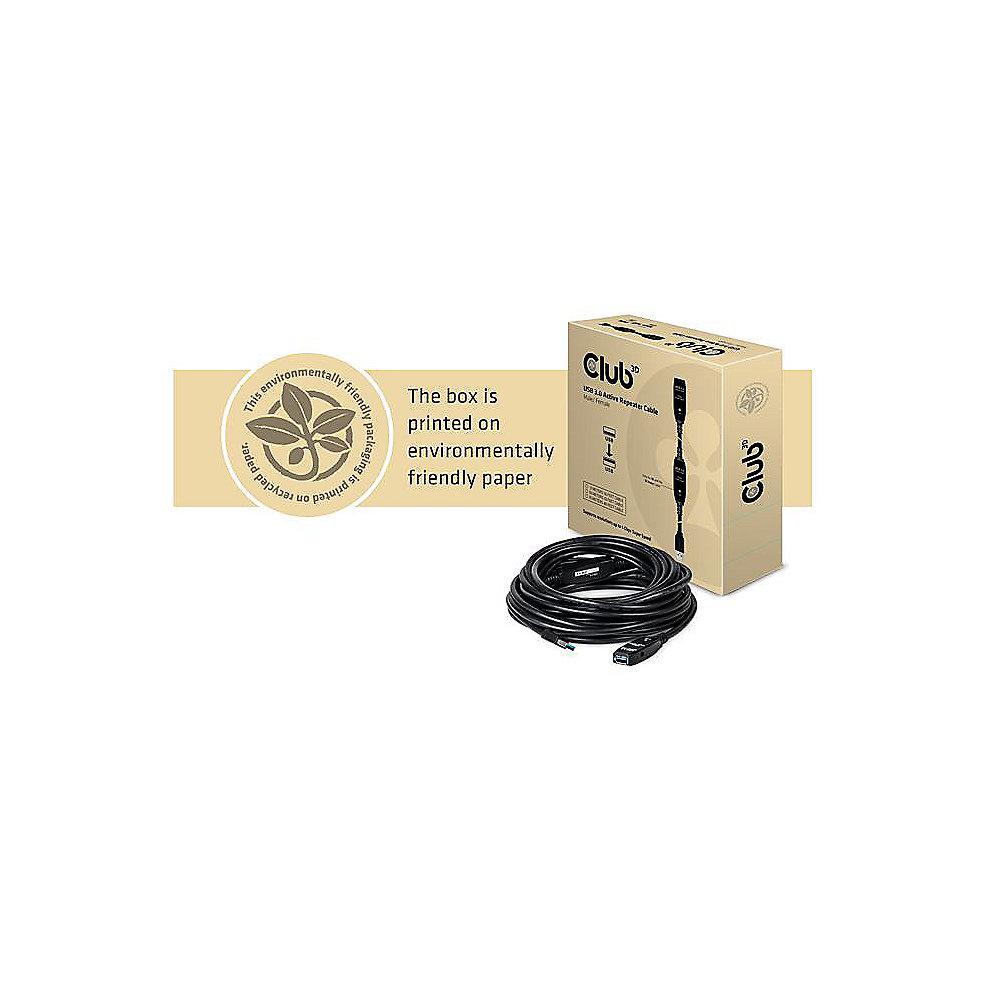 Club 3D USB 3.0 Kabel 15m aktiv Repeater St./Bu. schwarz CAC-1403